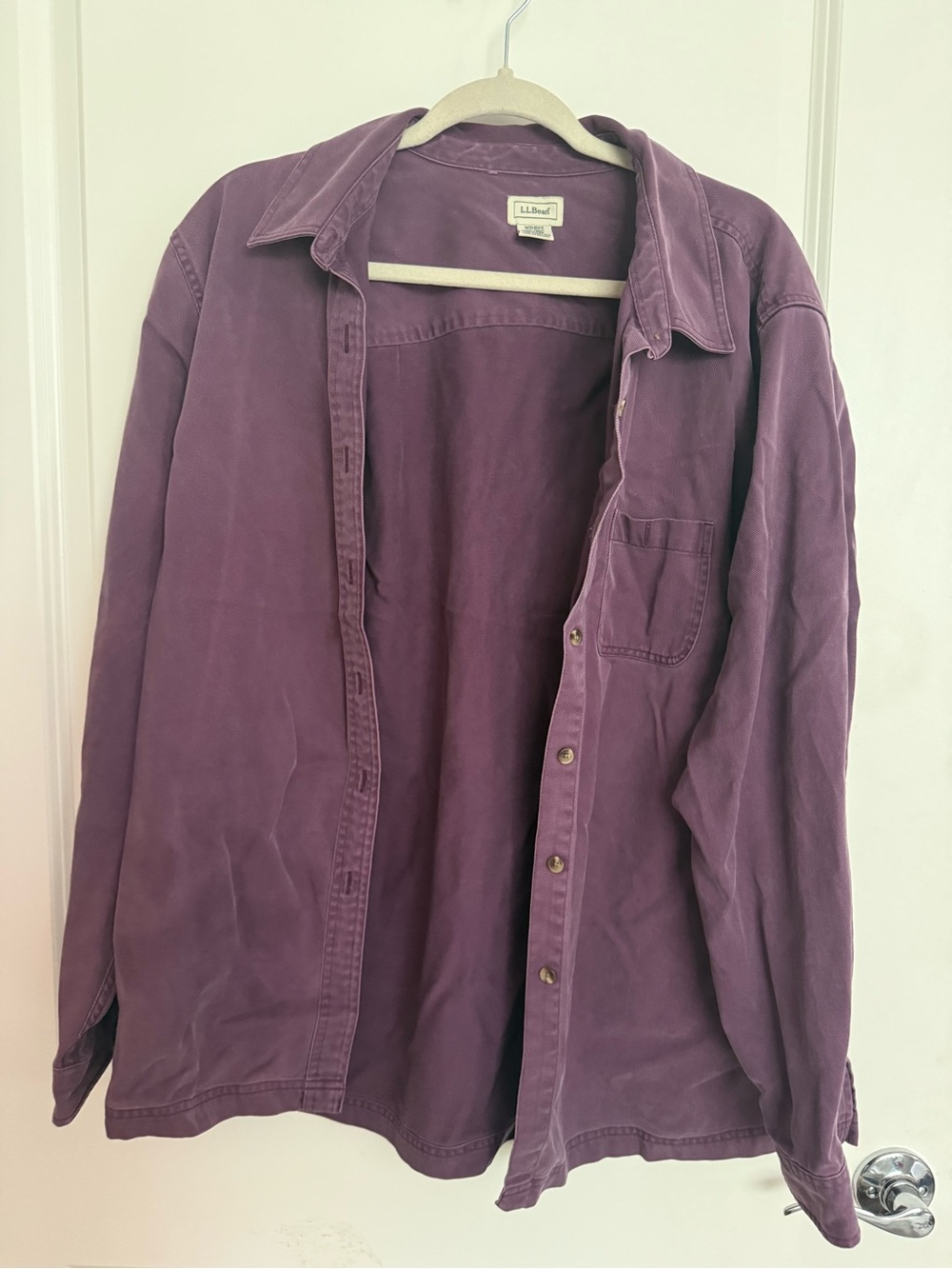 L.L.Bean Women's Shirt Jacket in Mauve-Purple